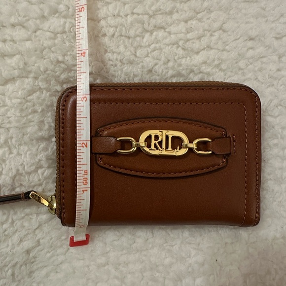 Ralph Lauren Tan Leather Wallet with Gold Logo - Picture 6 of 6